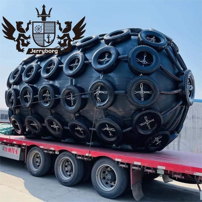 Πρότυπο ISO 17357 50kPa/80kPa Yokohama Rubber Fender με ελαστικό και αλυσίδα Marine Floating Fender
