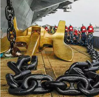 Μεγάλη αλυσίδα αγκύρων ΒΑΘΜΟΎ αγκύρων ChainU2 συνδέσεων στηριγμάτων χάλυβα θαλάσσια που χρησιμοποιείται για το σκάφος σκαφών