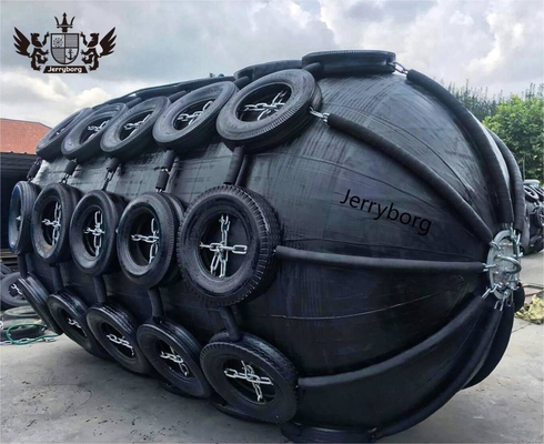 Πρότυπο ISO 17357 50kPa/80kPa Yokohama Rubber Fender με ελαστικό και αλυσίδα Marine Floating Fender