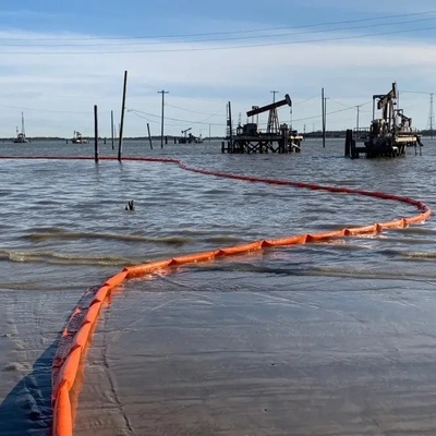 PVC Floating Barrier Foam Rubber Oil Containment Boom Προσαρμοσμένα λιμάνια/θαλάσσιες/εξωτερικές πετρελαιοπηγές