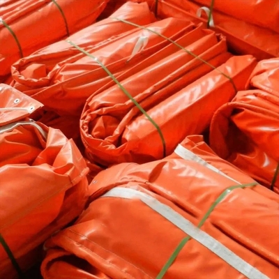 PVC Floating Barrier Foam Rubber Oil Containment Boom Προσαρμοσμένα λιμάνια/θαλάσσιες/εξωτερικές πετρελαιοπηγές